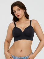 3-Pack Wireless Seamless Silky Push-Up V-Neck Bra Bundle