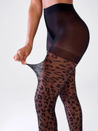 20 Denier Sheer Leopard Pattern Tights
