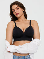 3-Pack Wireless Seamless Silky Push-Up V-Neck Bra Bundle