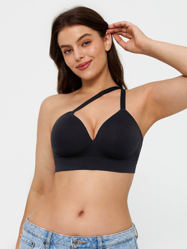 4-Pack Wireless Seamless Silky Push-Up V-Neck Bra Bundle