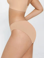 Seamless Solid Stretchy Fit Mid-Rise Brief