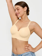 3-Pack Wireless Seamless Silky Push-Up V-Neck Bra Bundle