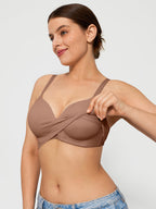 4-Pack Wireless Seamless Silky Push-Up V-Neck Bra Bundle