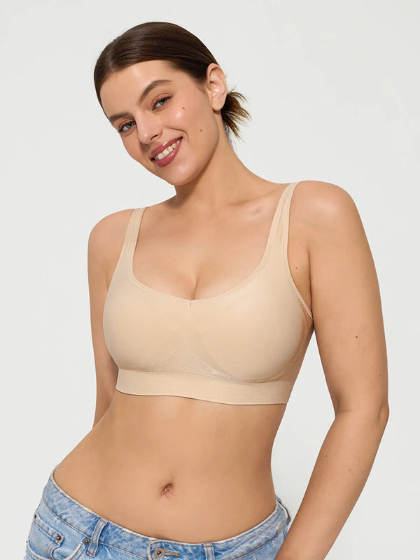 Wireless Comfort Neckline Push Up Bra