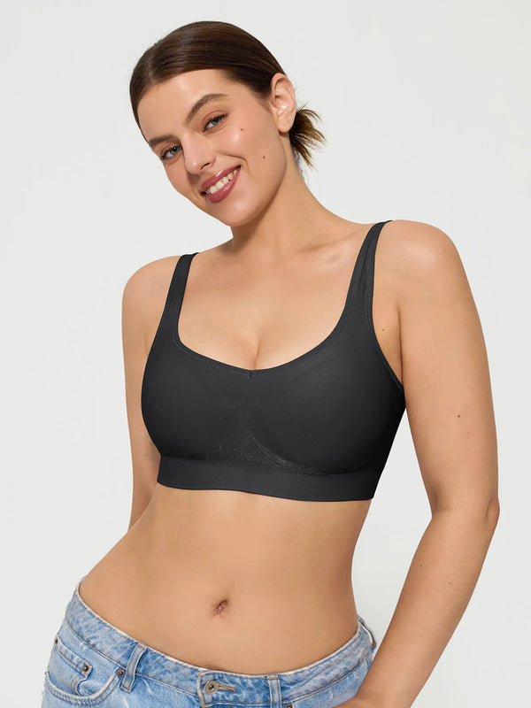 Wireless Comfort Neckline Push Up Bra
