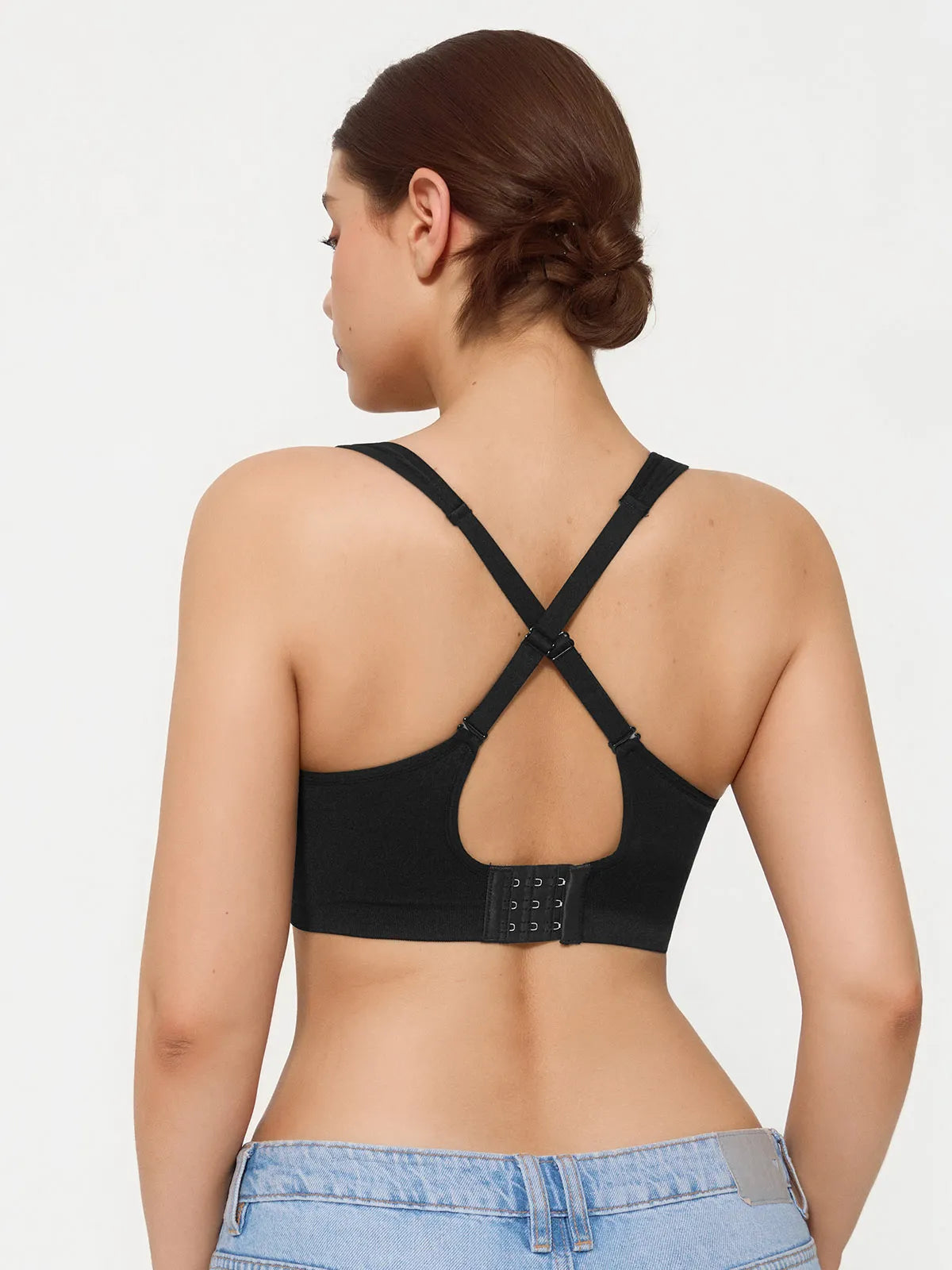 Seamless Wireless Adjustable Wide-Strap Everyday Bra