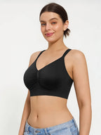 Seamless Wireless Adjustable Wide-Strap Everyday Bra
