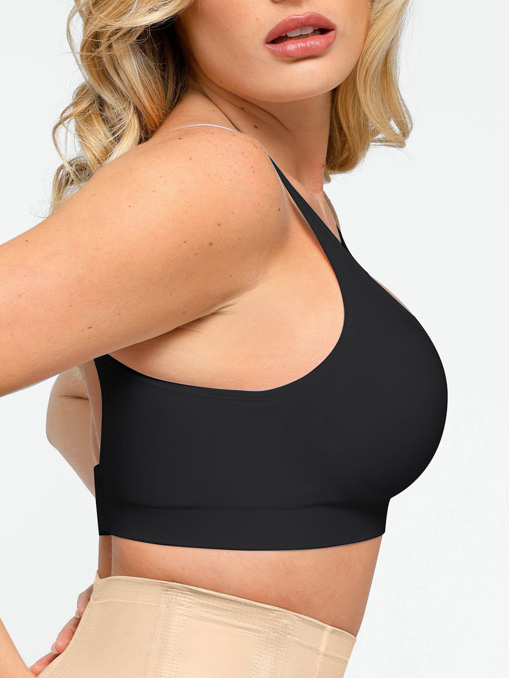 Seamless Adjustable Wide-Strap Underwire-Free Smoothing Bra