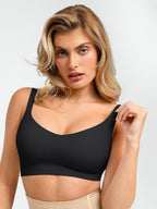 Seamless Adjustable Wide-Strap Underwire-Free Smoothing Bra