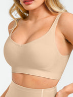 Seamless Adjustable Wide-Strap Underwire-Free Smoothing Bra
