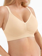 Seamless Wireless Adjustable Wide-Strap Everyday Bra