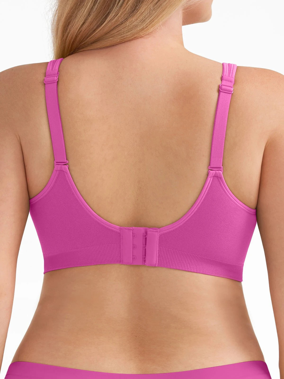 Seamless Wireless Adjustable Wide-Strap Everyday Bra