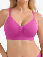 Seamless Wireless Adjustable Wide-Strap Everyday Bra