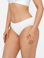 Seamless Solid Stretchy Fit Mid-Rise Brief