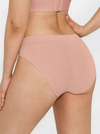 Seamless Solid Stretchy Fit Mid-Rise Brief