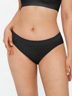 Seamless Solid Stretchy Fit Mid-Rise Brief