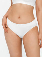 Seamless Solid Stretchy Fit Mid-Rise Brief