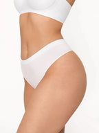 Seamless Solid Soft Mid-Rise Thong Brief