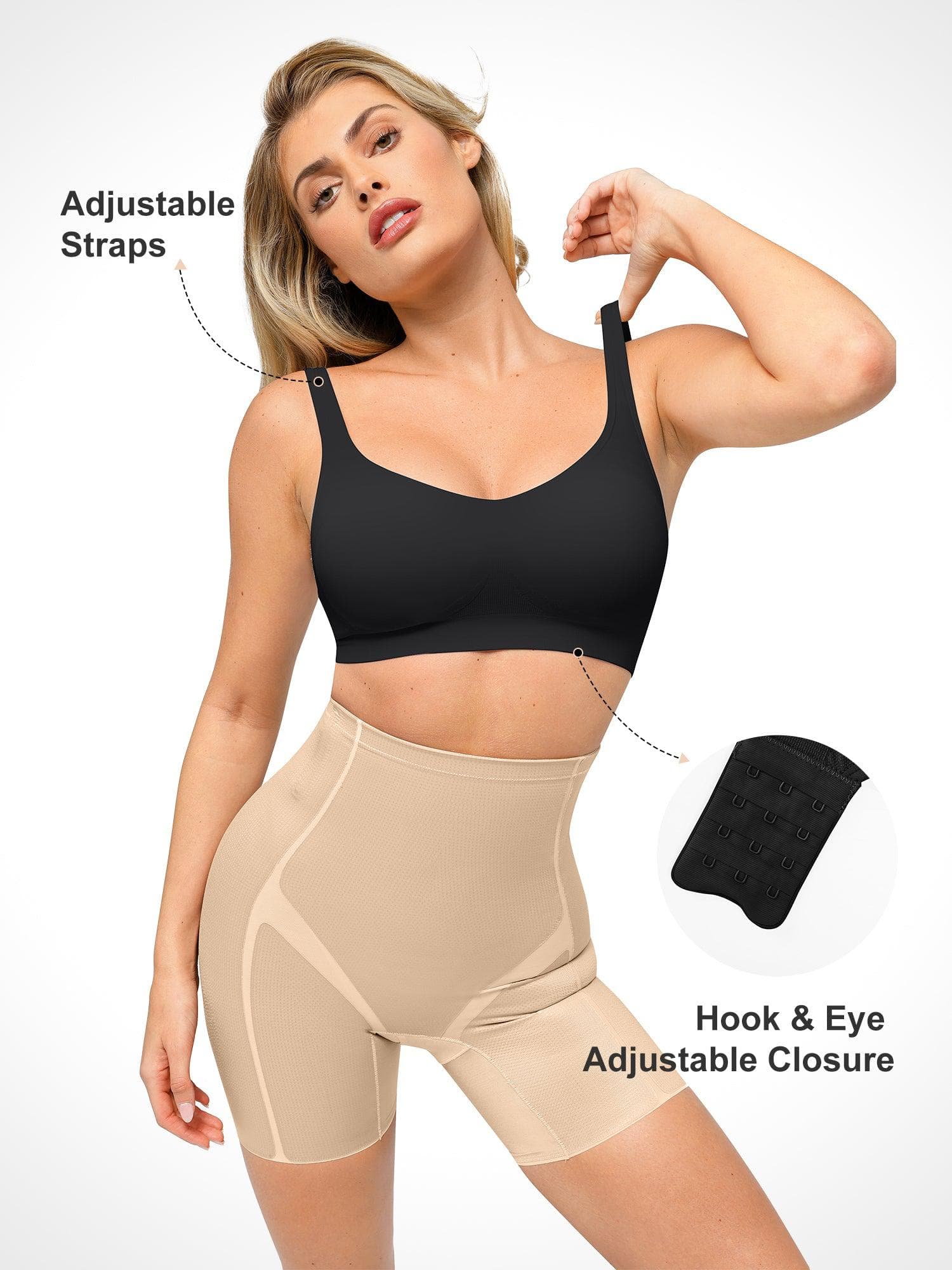 Seamless Adjustable Wide-Strap Underwire-Free Smoothing Bra