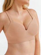 Seamless Wireless Adjustable Wide-Strap Bra