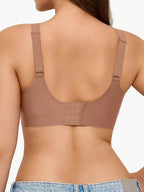 Seamless Wireless Deep-V Design Comfort Bra