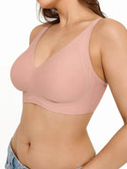Seamless Wireless Deep-V Design Comfort Bra