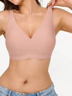 Seamless Wireless Deep-V Design Comfort Bra