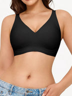 Seamless Wireless Deep-V Design Comfort Bra
