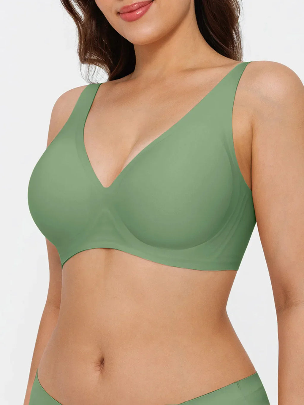Seamless Wireless Jelly Leopard Contour Minimizer Support Bra