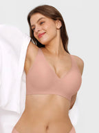 Seamless Wireless Jelly Leopard Contour Minimizer Support Bra