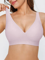 Seamless Wireless Jelly Leopard Contour Minimizer Support Bra