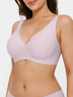 Seamless Wireless Jelly Leopard Contour Minimizer Support Bra