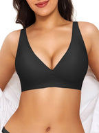 Seamless Wireless Jelly Leopard Contour Minimizer Support Bra