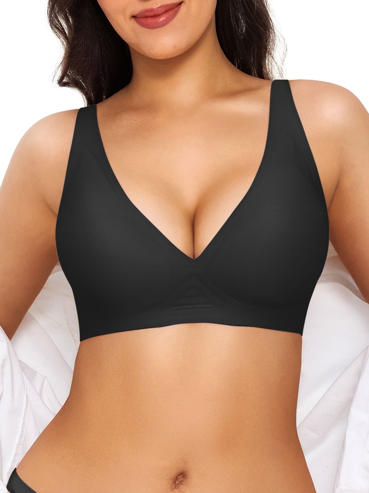 Seamless Wireless Jelly Leopard Contour Minimizer Support Bra
