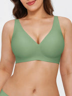Seamless Wireless Jelly Leopard Contour Minimizer Support Bra