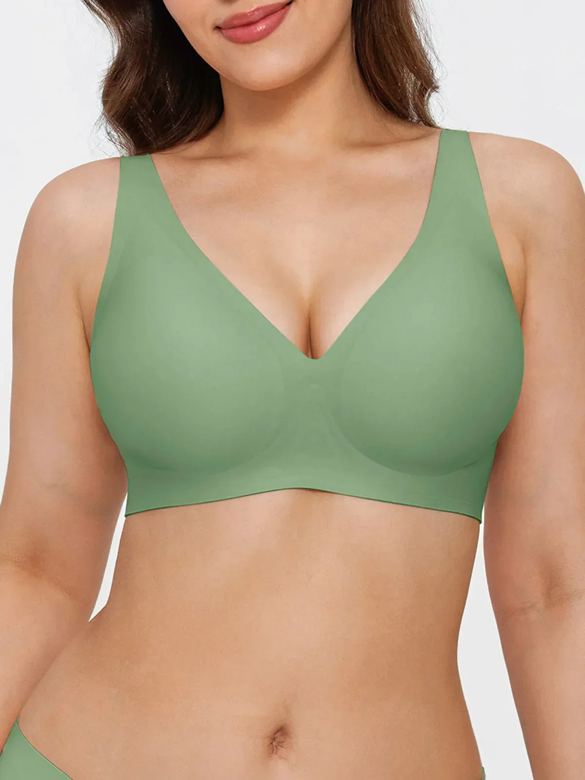 Seamless Wireless Jelly Leopard Contour Minimizer Support Bra