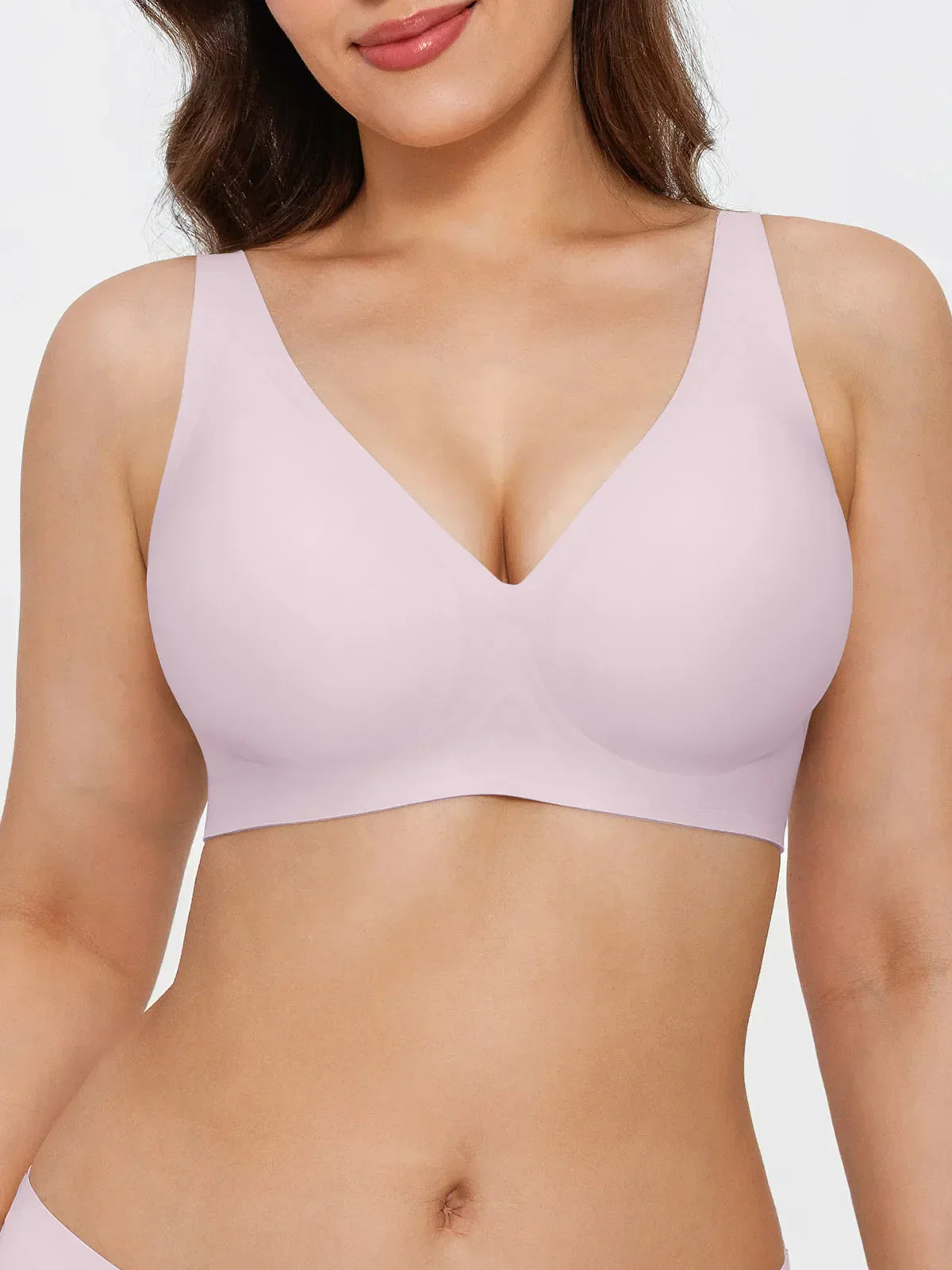 Seamless Wireless Jelly Leopard Contour Minimizer Support Bra