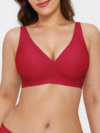 Seamless Wireless Jelly Leopard Contour Minimizer Support Bra
