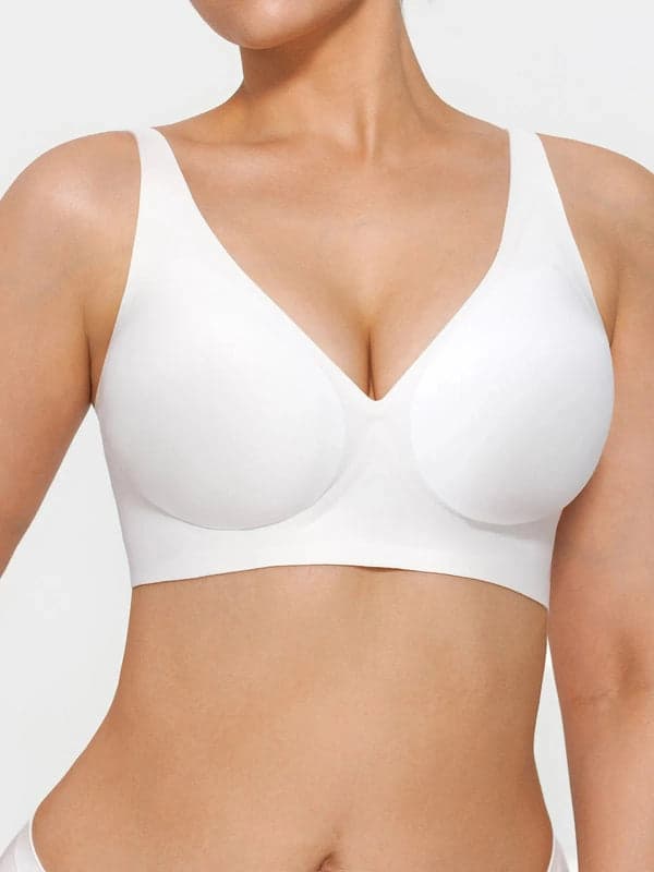 Seamless Wireless Jelly Leopard Contour Minimizer Support Bra
