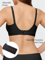 Seamless Wireless Jelly Leopard Contour Minimizer Support Bra