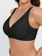 Seamless Wireless Jelly Leopard Contour Minimizer Support Bra