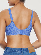 Seamless Wireless Jelly Leopard Contour Minimizer Support Bra