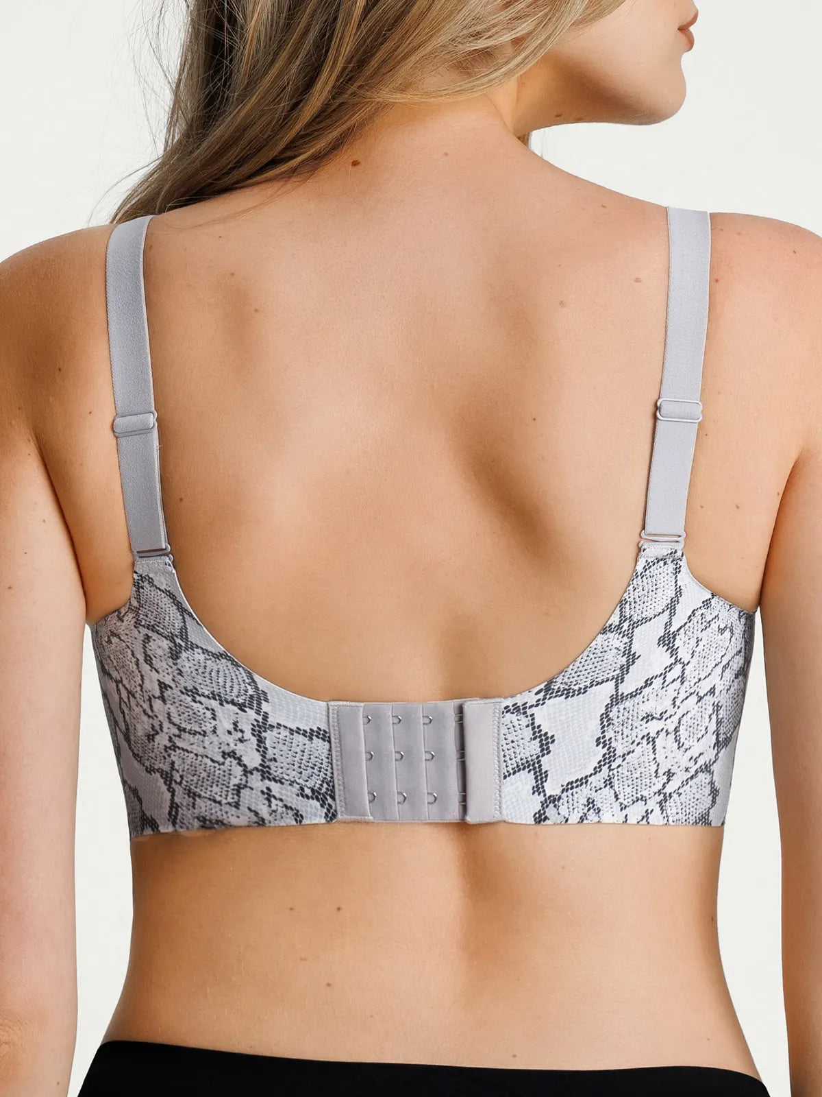 Seamless Wireless Jelly Leopard Contour Minimizer Support Bra