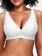 Seamless Wireless Jelly Leopard Contour Minimizer Support Bra